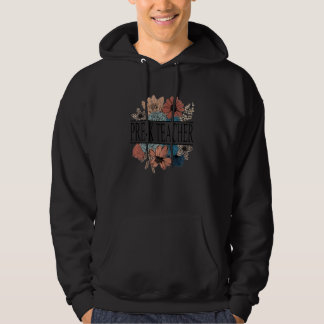 Veste À Capuche Enseignante Maternelle Femme Fleur Rétro Enseig