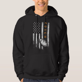 Veste À Capuche Entraîneur de football américain Drapeau Football