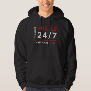Veste À Capuche Entrepreneur Je préfère Hustle 24h/24, 7j/7 Direct