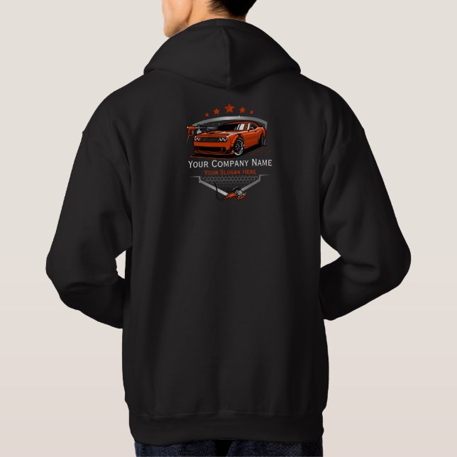 Veste À Capuche Entreprise de lavage de voiture de détail automati (Dos)