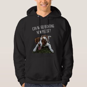 Veste À Capuche Épagneul Breton Chien Pouvons-nous Aller Chasser M