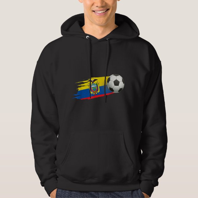 Veste À Capuche Equateur Soccer Ball Equateur Drapeau Jersey - Equ (Devant)