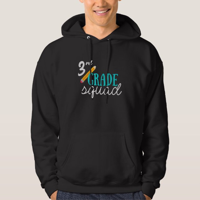 Veste À Capuche Équipe 3e Enseignant de 3e année Retour à l'école  (Devant)