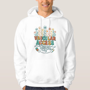 Veste À Capuche Équipe d'accès vasculaire Floral Medical Shirt Des
