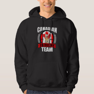 Veste À Capuche Équipe de boisson canadienne   Drapeau du Canada F