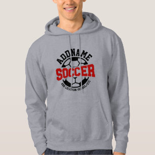 Veste À Capuche Équipe de football personnalisée AJOUTER UN NOM Ti