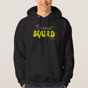 Veste À Capuche Équipe de soutien Ruban jaune de sensibilisation à