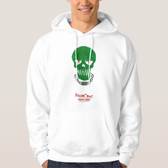 Veste À Capuche Équipe de suicide | Icône Tête Croc de tueur (Devant)