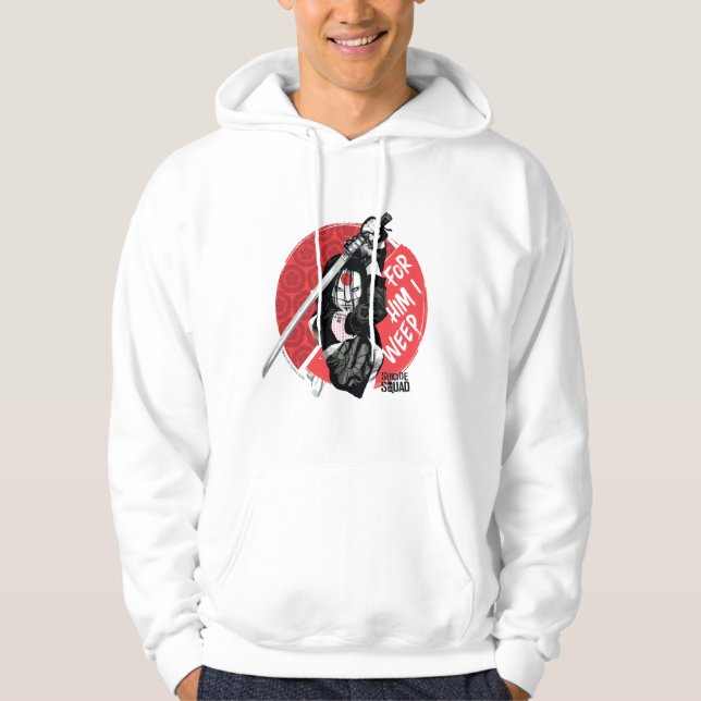 Veste À Capuche Équipe de suicide | Katana "Pour Lui, je pleure" (Devant)