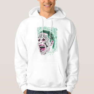 Veste À Capuche Équipe de suicide   Rire Joker Head Sketch