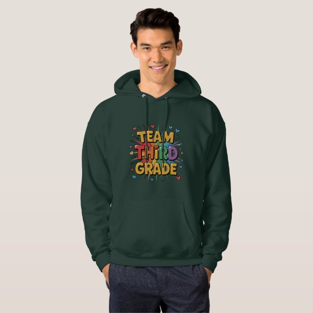 Veste À Capuche Équipe de troisième année (Devant entier)