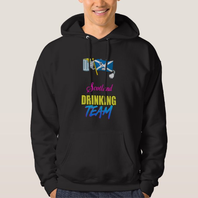 Veste À Capuche Équipe d'Écosse de boisson Sarcastic (Devant)