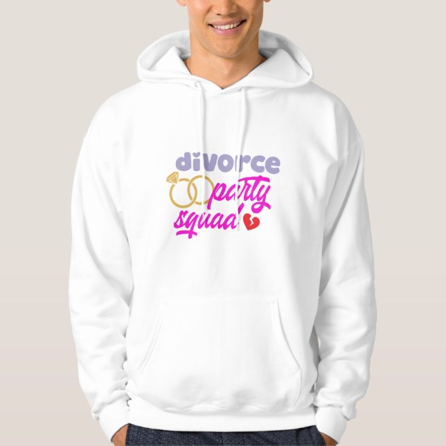 Veste À Capuche Équipe du Divorce Party (Devant)