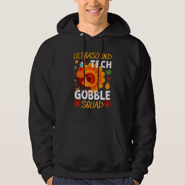 Veste À Capuche Équipe technique ultrasonaire Gobble Turquie Thank (Devant)