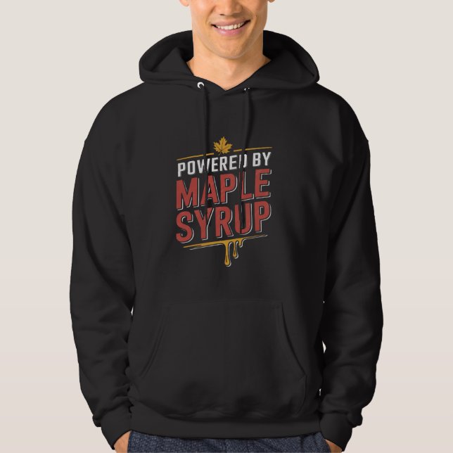 Veste À Capuche Érable Du Canada Tapping Sugaring Propulsé Par Map (Devant)