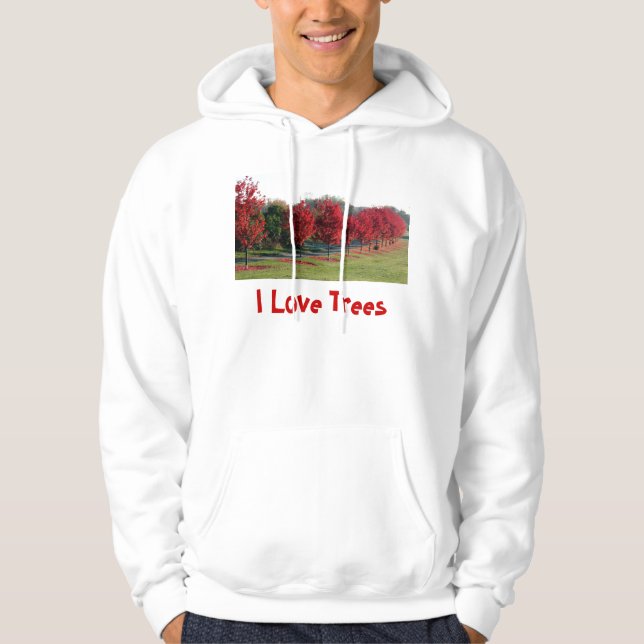 Veste À Capuche Érables, j'arbres d'amour (Devant)