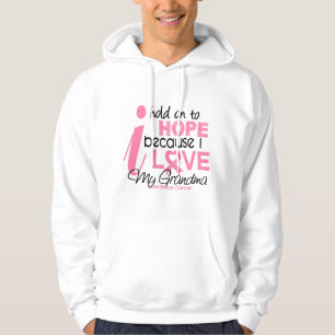 Veste À Capuche Espoir de cancer du sein pour ma grand-maman