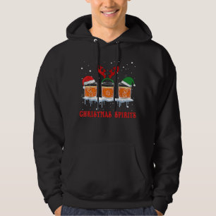 Veste À Capuche Esprits de Noël Bourbon Scotch Whiskey Funny T S