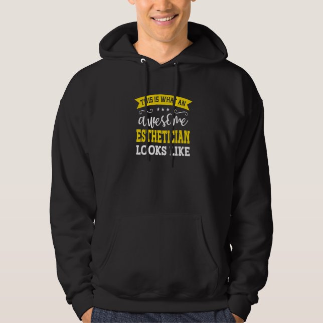 Veste À Capuche Esthetician Job Title Employee Funny Worker Esthet (Devant)