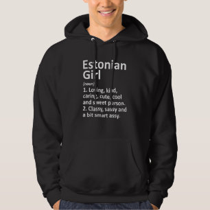 Veste À Capuche ESTONIAN GIRL ESTONIA Don Funny Pays Accueil Racin