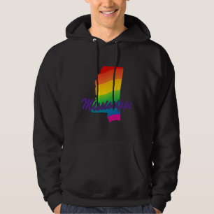 Veste À Capuche État Arc En Ciel Du Mississippi