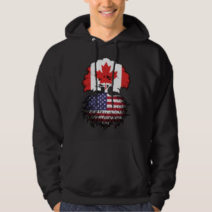 Veste À Capuche États-Unis Amérique Canada drapeau des racines de