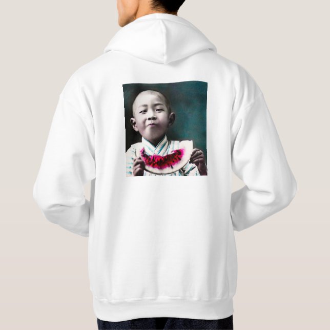 Veste À Capuche Été en vieille pastèque de cru du Japon (Dos)
