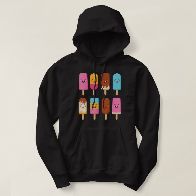 Veste À Capuche Été Popsicles Creamsicles Bars De Crème Glaciaire  (Design devant)