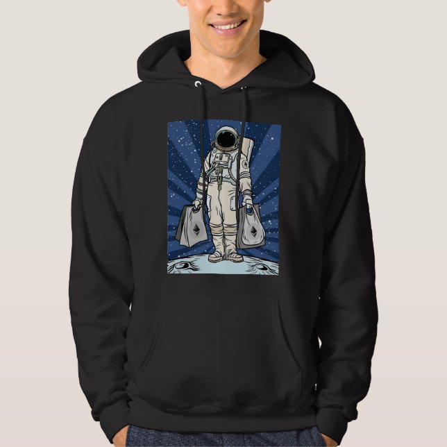 Veste À Capuche Ethereum À La Lune ETH Space Man Merch (Devant)