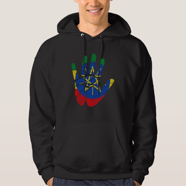 Veste À Capuche Ethiopia Ethiopian Africa Flag Proud Love Melanin  (Devant)