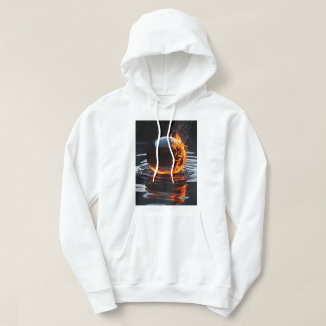 Veste À Capuche Étouffée de feu fin (Design devant)