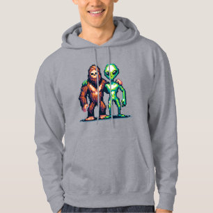 Veste À Capuche Être Alien extra-terrestre et art Pixel Bigfoot