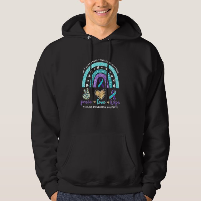 Veste À Capuche Être genre Prévention du suicide Arc-en-ciel Paix  (Devant)