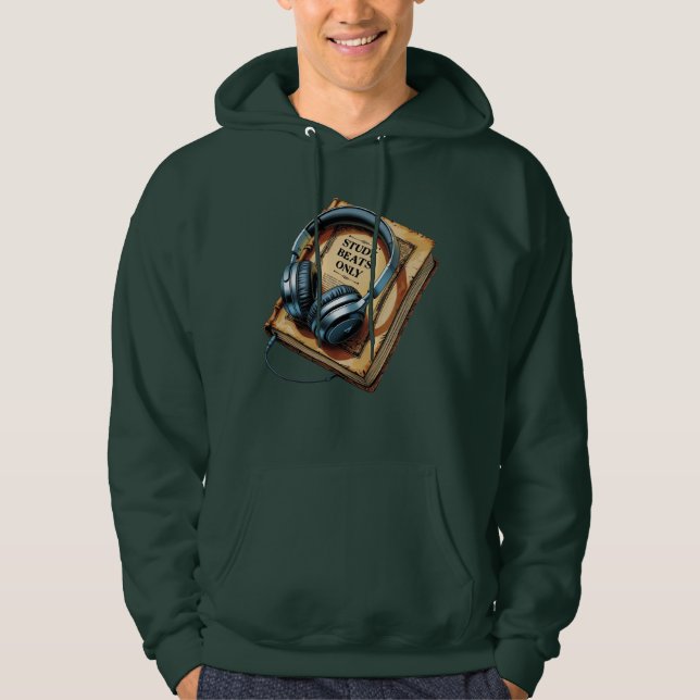 Veste À Capuche Étudier les Beats seulement - Focus & Motivation T (Devant)