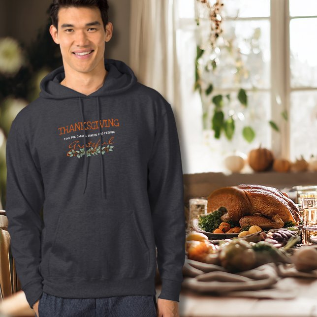Veste À Capuche Eucalyptus moderne se sentant Gratuit Thanksgiving (Créateur téléchargé)