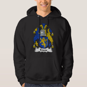 Veste À Capuche Evans Coat of Arms Family Crest 