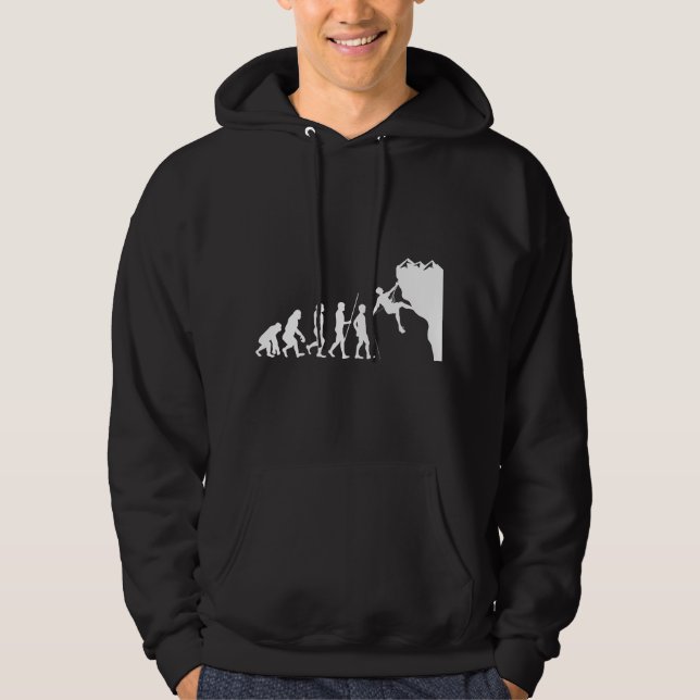 Veste À Capuche Évolution de l'escaladeur grimpeur (Devant)