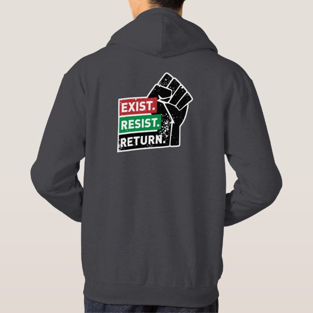 Veste À Capuche Existe, Résiste, Retour (Dos)