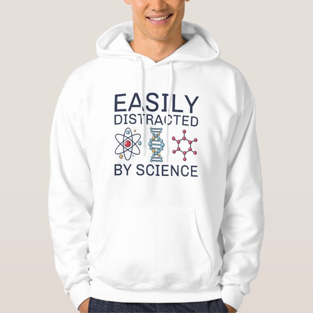 Veste À Capuche Facilement Distrait Par La Science (Devant)