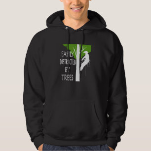 Veste À Capuche Facilement Distrait Par Les Arbres Arbre Arboriste