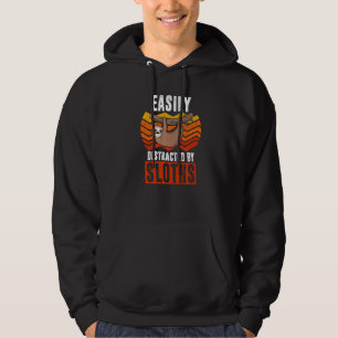 Veste À Capuche Facilement Distrait Par Les Fentes Drôle Sloth Cut