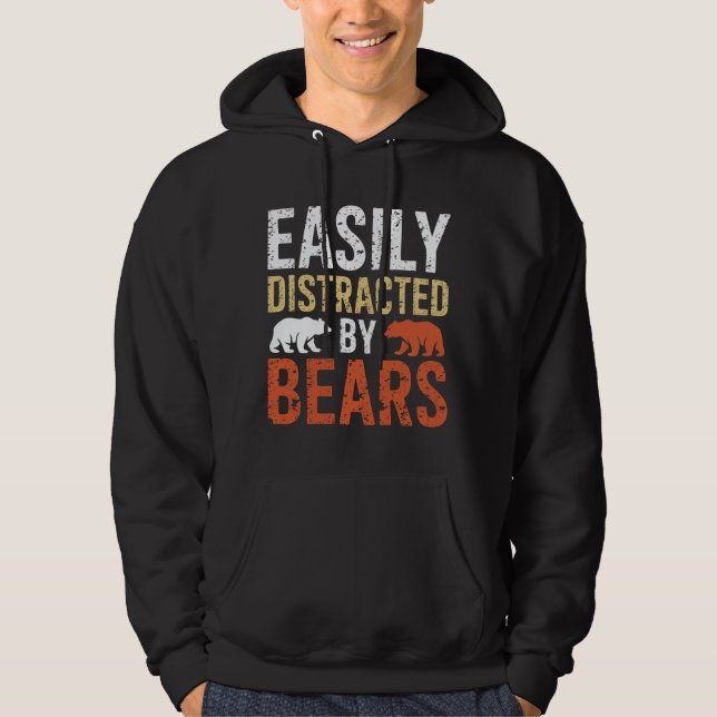 Veste À Capuche Facilement Distrait Par Les Ours Gay Bear Fierté L (Devant)
