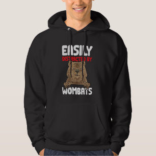 Veste À Capuche Facilement Distrait Par Wombats Lover Australian W
