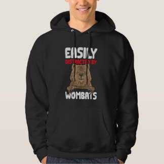 Veste À Capuche Facilement Distrait Par Wombats Lover Australian W