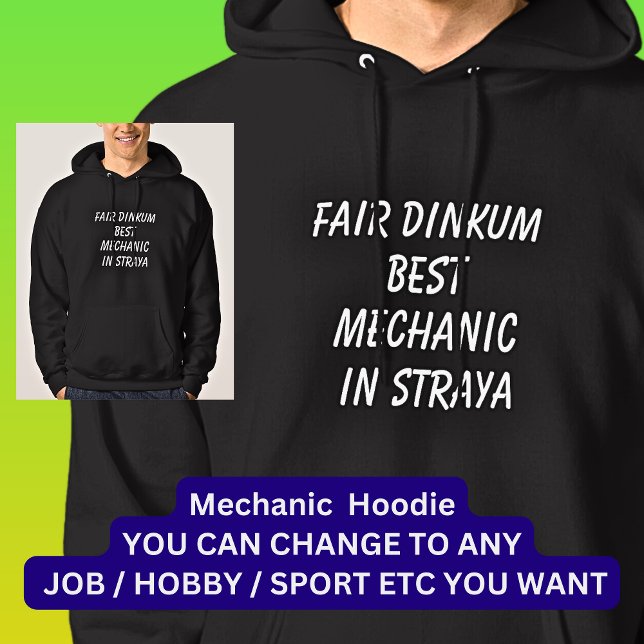 Veste À Capuche Fair Dinkum MEILLEUR MÉCANIQUE à Straya (Créateur téléchargé)