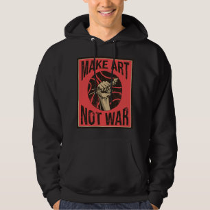 Veste À Capuche Faire de l'art pas la guerre Artiste pacifique Pai