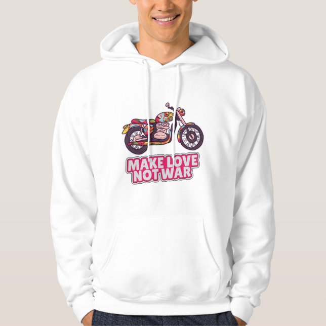 Veste À Capuche Faire l'amour pas la guerre (Devant)