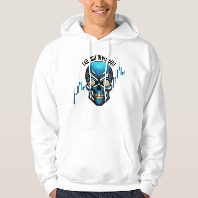 Veste À Capuche Fantasy Design | Crypto Btc | Motivation | Blue (Devant)