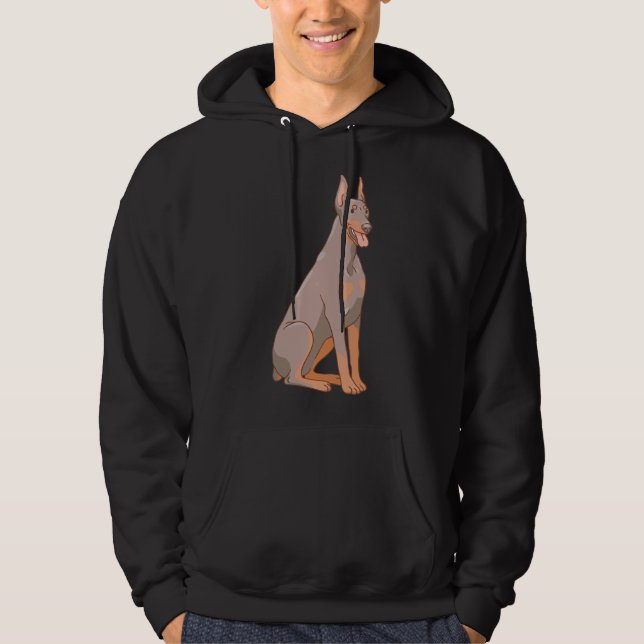 Veste À Capuche Fawn Doberman Pinscher (Devant)