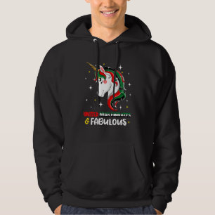Veste À Capuche Femme Fille Emirats Arabes Unis Drapeau Licorne Fe